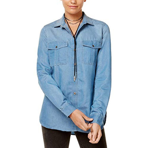 Juniors' Project 28 Cotton Denim Shirt